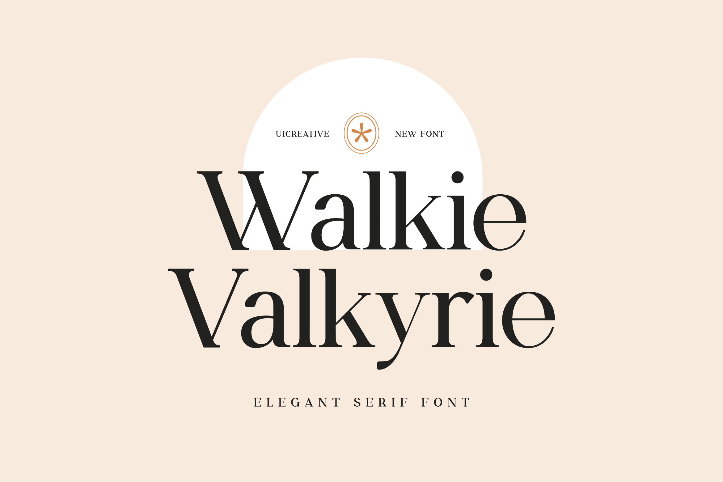 Beispiel einer Walkie Valkyrie Bold Italic-Schriftart